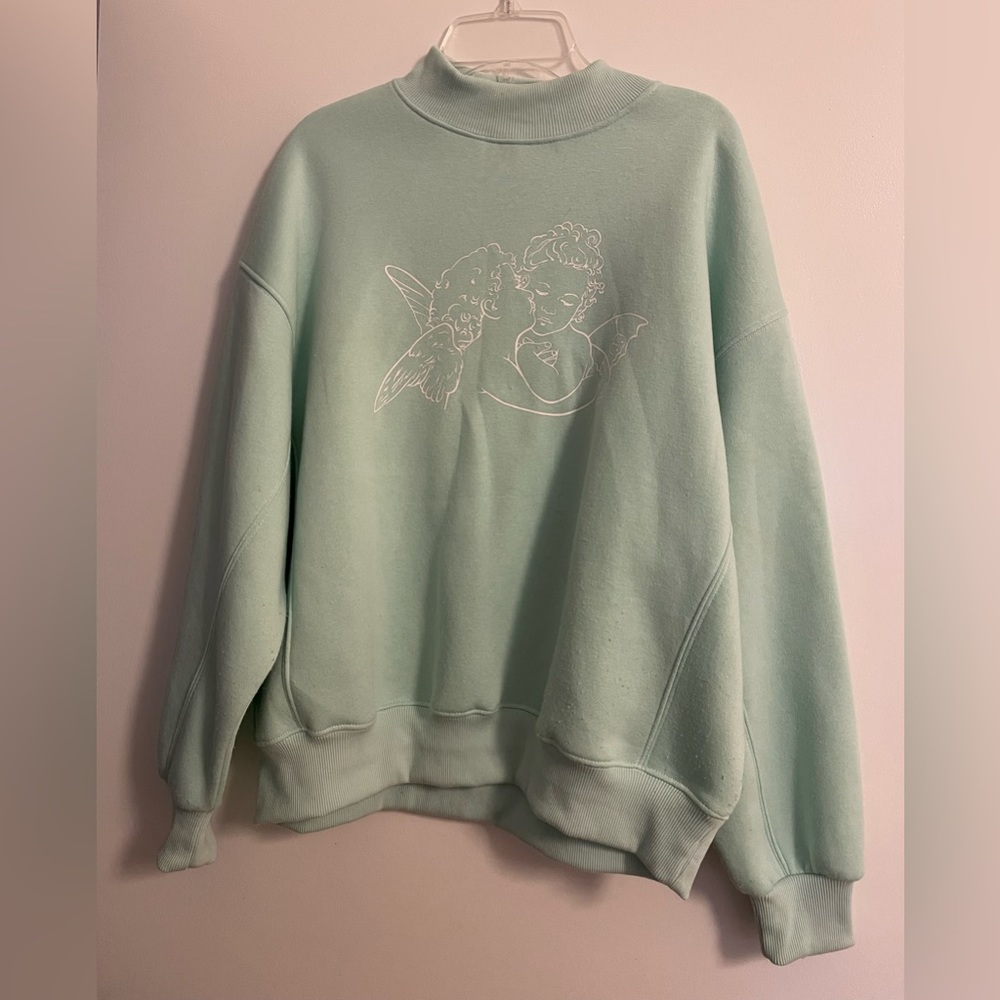 Light Green Angel Cozy Sweatshirt